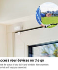 Prime Matter Over Thread Door And Window Sensor mounted on a door, monitoring open and closed status for smart home use.