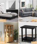 Heavy Duty Rock Solid Bed Frame Legs Replacement Kit With Bolt On Hardware 5 Inch Straight Support Feet For Wooden Beds Tables Couches And Cabinets Black Built Like A Tank in home interior setting.