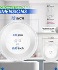 Diagram showing dimensions and compatibility of the 12 Inch Microwave Glass Turntable Plate Replacement Fits W10337247 W11367904 Models.