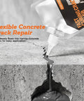 Tough As Nails Concrete Crack Filler And Waterproof Sealer for Driveways Patios and Garage Floors in application filling cracks.