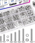304 Stainless Steel Machine Screws Bolts Nuts And Washers Assortment Kit With 8 Sizes And 237 Pieces DIY Ready SAE Phillips Pan Head Hardware Set For Projects And Repairs Includes Size 6 32 8 32 And 10 24 Fasteners neatly organized in storage box