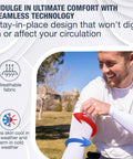 Cooling Arm Sleeves For Men And Women, breathable moisture wicking sun protection, man adjusting sleeve outdoors