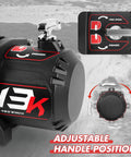 Close-up of adjustable handle and engaged free spool on Beefy 13000Lb Synthetic Rope Electric Winch For 4x4 Off Road Trucks And SUVs