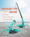 Portable Crawler Crane With 3 Ton Hydraulic Lift And 2 5 Ton Electric Hoist Featuring 360 Degree Spin, compact design for small spaces.