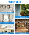 Image showing various installation uses for 123 Piece Toggle Bolt And Wing Nut Kit, including pictures, flowerpots, and cabinets.
