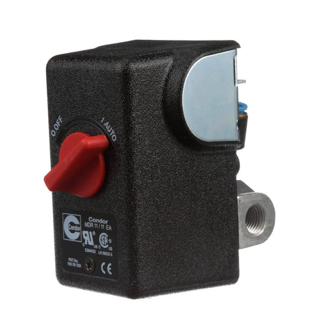 CW209000AV Air Compressor Heavy Duty Pressure Switch 100 To 135 PSI For Quarter Inch NPT Four Port Manifold Auto On Off