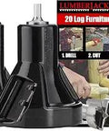 Tenon Cutter Kit For Log Furniture With 1-Inch And 2-Inch Cutters, Forstner Bits, Dual-Blade System, DIY Rustic Woodworking