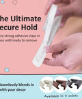 User demonstrating Top Shelf Baby Proofing Edge And Corner Guard Protectors Featuring Twenty Feet Of PreTaped Shock Absorbing Rubber Foam.