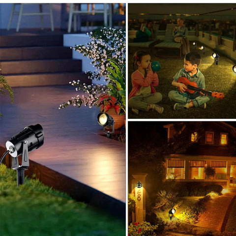 Low Voltage Landscape Lighting With Connectors DIY Friendly AC DC 12 24V IP67 Waterproof 3000K Warm White Outdoor Spotlights for yard