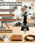 Precision Heavy Duty Benchtop Mill And Drill With 1300W Brushless Motor Handles Steel And Wood Like A Charm Using R8 Spindle And Micro Feed Design For Smooth Variable Speed Garage Projects in workshop with tools.