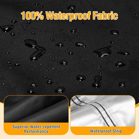 Outdoor Round Bar Height Table And Chair Cover 90 Inch Diameter By 43 Inch High Waterproof Heavy Duty Oxford Fabric Close-up