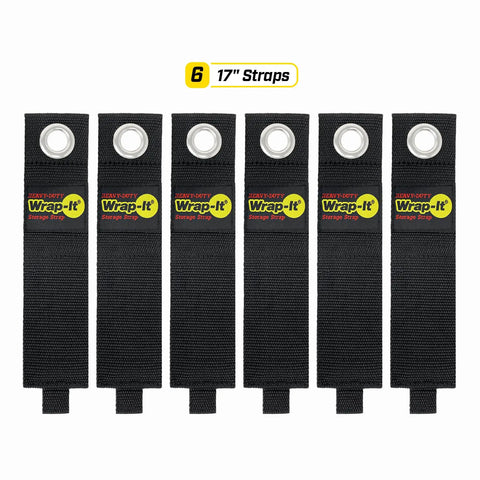 Beefed-Up 17-Inch Storage Straps Pack of 6 for Cords Hoses Ropes and Cables Extension Cord Organizer