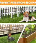 No Dig Garden Fence Barrier Set, 30 Panels Spanning 42.5 Feet, 13 Inch High Rustproof Metal Border To Stave Off Dogs And Rabbits