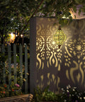 Hanging Solar Lanterns Outdoor Decor For Patio Pathway Yard And Garden, Waterproof Plastic Moroccan Style Lights with Patterns