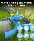 Rotary Yard Sprinkler With Wide Coverage For Lawns And Gardens Adjustable Spray Patterns And Angles Connect Multiple Units