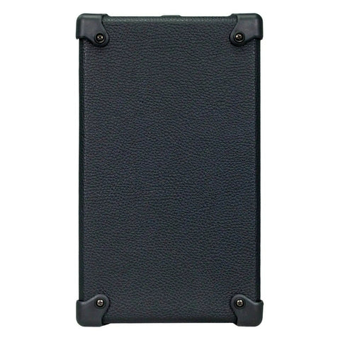 Back view of a Portable Gig Ready Mini Guitar Amplifier Speaker with Built In 300W Power, showcasing the textured black finish.