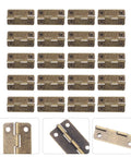 Dope Mini Cabinet Hinges 1.2 Inch Iron Box Hinges with screws for jewelry boxes, wooden chests, DIY hardware, durable set