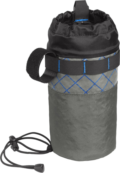 MULE Stem Pack For Bikepacking Secure Handlebar Storage For Snacks Phone And Essentials With Easy Access Cinch Closure Reflective Details Fits Podium Bottle GPS