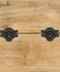 Vintage Jewelry Box Latch Kit Zinc Alloy Toggle Lock For Wooden Cases And Small Trunks on wood surface close-up