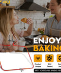 Couple enjoying pastries in kitchen with Range Oven Bake Element Replacement For Whirlpool Maytag KitchenAid JennAir in foreground.