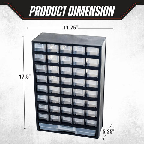 41 Drawer Plastic Tool Organizer Storage Bin With Drawers For Hardware Craft Beads Toys Nuts And Bolts Garage Workshop