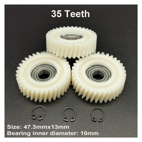 Oblique Planetary Gear Set 35 Tooth Helical Gears With 6900Z Bearings for E Bike Wheel Hubs Nylon Gear 47.3x13mm