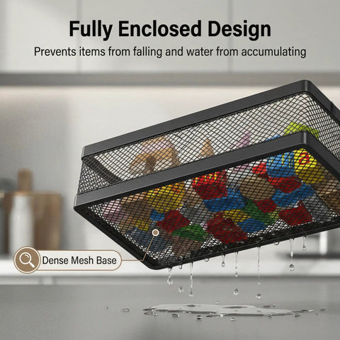 Heavy Duty Mesh Shower Caddy Wall Mount With Grip Tight Adhesive Bathroom Shelf Organizer Rust Proof Kitchen Pantry Rack Holds Heavy Gear Up To Fifty Pounds Nailed Easy Install Black Two Pack Bundle