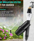 Drip Irrigation Backflow Preventer Kit With 25 PSI Pressure Regulator And Inline Y Filter Three Quarter Inch Garden Hose Thread FHT Connections installation on outdoor faucet