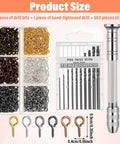 Handy Pin Vise Hand Drill Set For Resin Crafts And Jewelry Making, Includes 600 Small Screw Eye Hooks And 10 Drill Bit Sizes