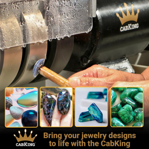 Using Six Inch Diamond Wheel Cabbing Machine For Jewelry Making And Gem Polishing Pro Grade Lapidary Gear With LED Lamp Water System