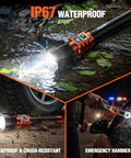 Rechargeable LED Flashlight 90,000LM Beast Bright With LCD Display, 5 Modes Waterproof And 10000mAh Battery in action