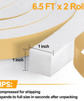 Heavy Duty High Density Foam Tape Air Conditioner Window Seal With Strong Adhesive for AC insulation, two 6.5 FT rolls, 1 inch width.