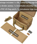 Rugged 18L Camping Storage Bag With Tactical Utility Tote Water Resistant 600D Nylon Organizer With Accessories Displayed