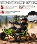 Gas Powered Off Road Go Kart For Adults And Teens With 63cc 2.5HP Engine in action on rugged outdoor terrain