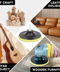 Water Grit Sandpaper Kit With 5 Inch Backing Pad shown for art craft, leather polishing, guitar project, wooden furniture
