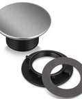 Brushed Stainless Steel Faucet Hole Cover For Kitchen Sink, Rustproof Premium Faucet Hole Cap with rubber gasket and mounting parts