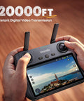 Person holding V11PRO RC2 Drone With 8K Camera And 3 Axis Gimbal Remote With Screen 4K 30FPS Video 1 2 CMOS Sensor controller