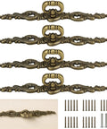 Vintage Bronze Long Drawer Pulls Old School 4 Pack With Screws 200mm Length Rustic Zinc Alloy Hardware For Furniture