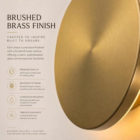 DANCYHOME 6.7" Rechargeable LED Wall Sconce in Brushed Brass showcasing its premium brushed brass finish detail.