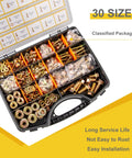 Heavy Duty Flange Bolt Kit 528Pcs M5 M6 M8 M10 8.8 Pro Grade with nuts and washers in yellow zinc storage case
