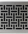 Oriental Design Steel Wall And Ceiling Register In Brushed Nickel Finish, 6x10 Inch, with Recycled Polystyrene Damper