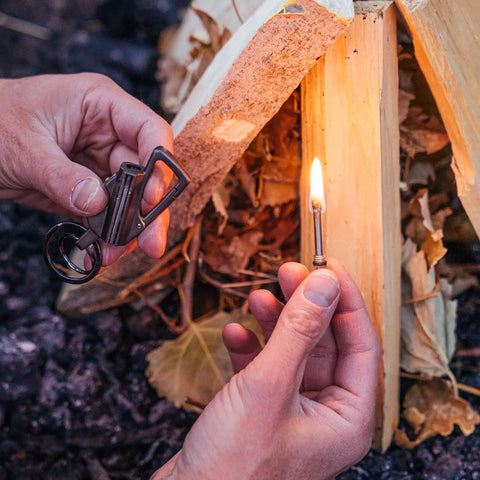 Permanent Match Bottle Opener Keychain, Reusable Survival Fire Starter Striker Lighter, waterproof kit used for lighting a fire outdoors