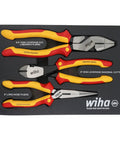Insulated Pliers And Cutters Tray Set, 3 Piece With Long Nose 8 In, Angled Cutters 8 In, Lineman Pliers 9.5 In, Dual Durometer Handles