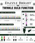 Diagram showing repair and function of Totally Bright Multi Color Christmas Mini String Lights 20 Feet With 100 Incandescent Bulbs