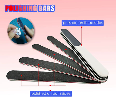 Polishing bars from 20 In 1 Hobby Tools Kit For Adults with nippers tweezers needle files for model making and repairs