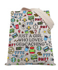 Geocache Tote Bag For Cachers And Outdoor Lovers Great Gift For Geocachers Who Live For The Hunt Durable Canvas With Waterproof Coating