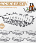 Six Pack Metal Letter Tray Set Stackable Wire Paper Organizer For Desk File Holder Basket Letter Storage 14 x 10 x 3 Inches Black