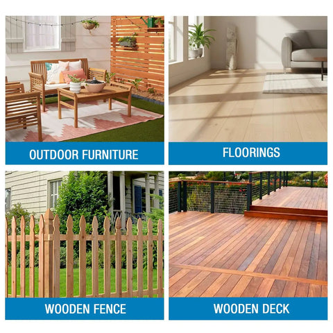 Wood Sealer Spray For Outdoor Wood Protection, 16 Oz Hydrophobic Water Repellent Finish For Decks, Fences, And Floors, No Gloss, Long Lasting, Eco Friendly, Safe For Pets And Plants, Made In USA used on outdoor furniture, flooring, fence, and deck