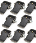 Heavy Duty Weld On Trailer Hinges With Grease Zerk 8 Pack, robust steel strap style hinges for dump truck gates and trailers.