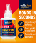 All Purpose Super Glue 25g Quick Drying Clear Adhesive For Metal Plastic Wood Ceramic Glass Repairs Crystal Clear Ultra Strong Bond